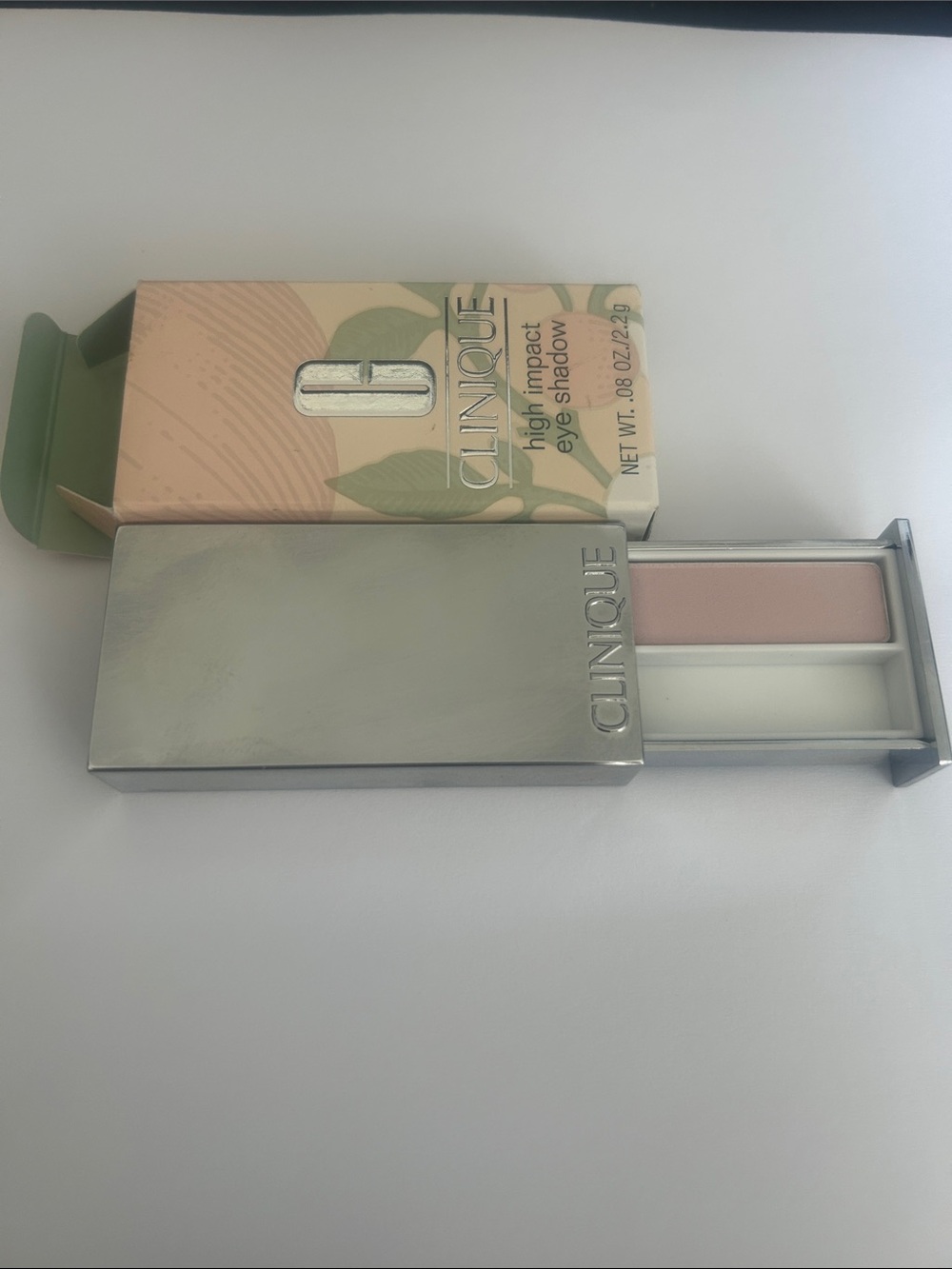 Clinique High Impact Eye Shadow Duo — Pale Pink & White Compact